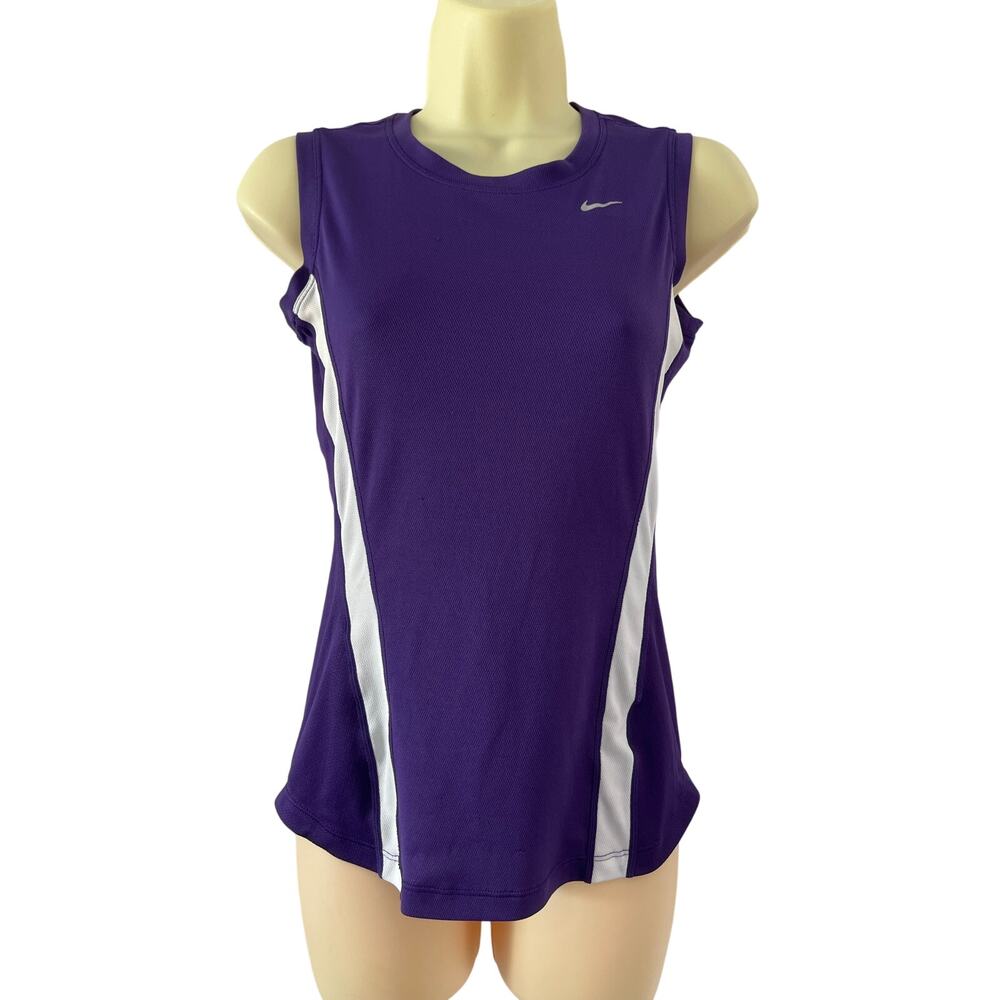 Nike Performance Purple & White Tank Top Woman Size Small Activewear Workout